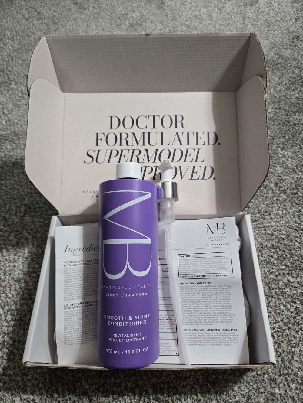 Meaningful Beauty Smooth & Shiny Conditioner 16 Oz - With Pump Cindy Crawford